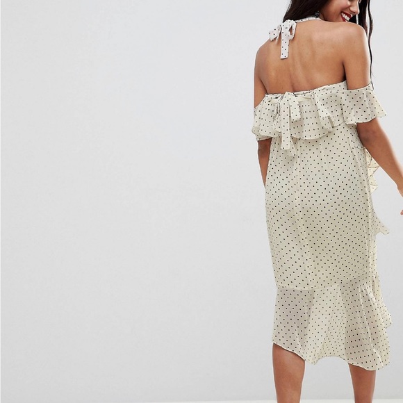Maternity Asos Ruffle Polka Dot Dress - Picture 3 of 3